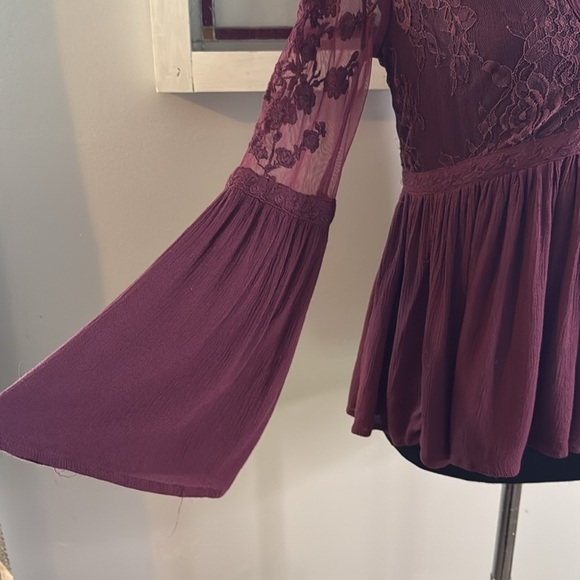 American Eagle Boho Lace Top SZ XS - Picture 3 of 11